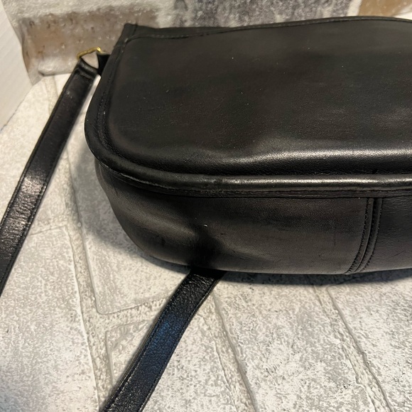 COACH Vintage City Bag Black Leather Crossbody Bag 324 - Picture 9 of 16